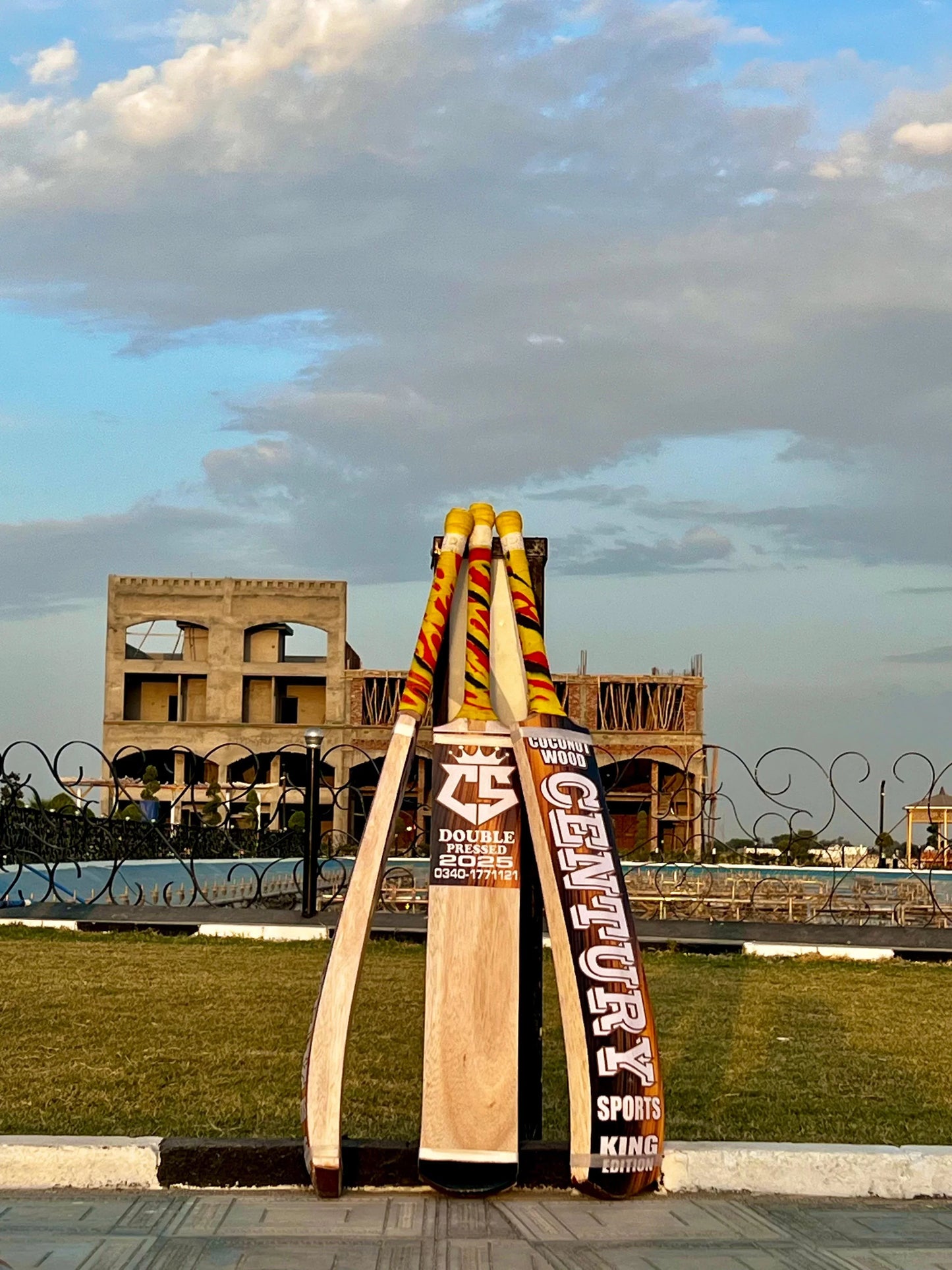 Century Sports Coconut Wood Bat Golden Color